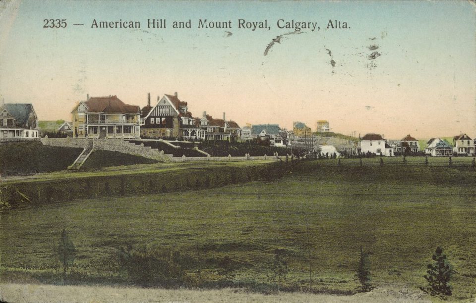 American Hill and Mount Royal, Calgary, 1911